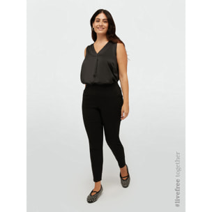 Fiorella Rubino - Pantalones skinny de viscosa LENZING™ ECOVERO™ - Negro