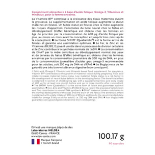 INELDEA SANTE NATURELLE - Fertilia Grossesse - Complément alimentaire à base de nutriments essentiels pour le bien-être de la femme enceinte & le développement de bébé - Cure 3 mois