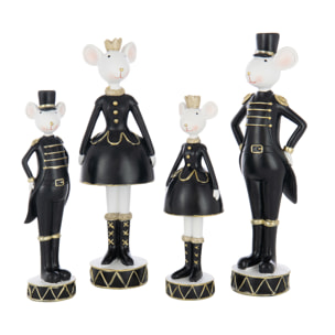 J-Line figurine Souris - polyrésine - mix - large - 2 pièces