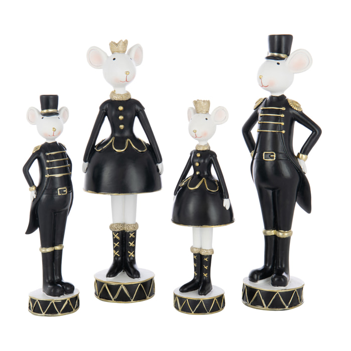 J-Line figurine Souris - polyrésine - mix - large - 2 pièces