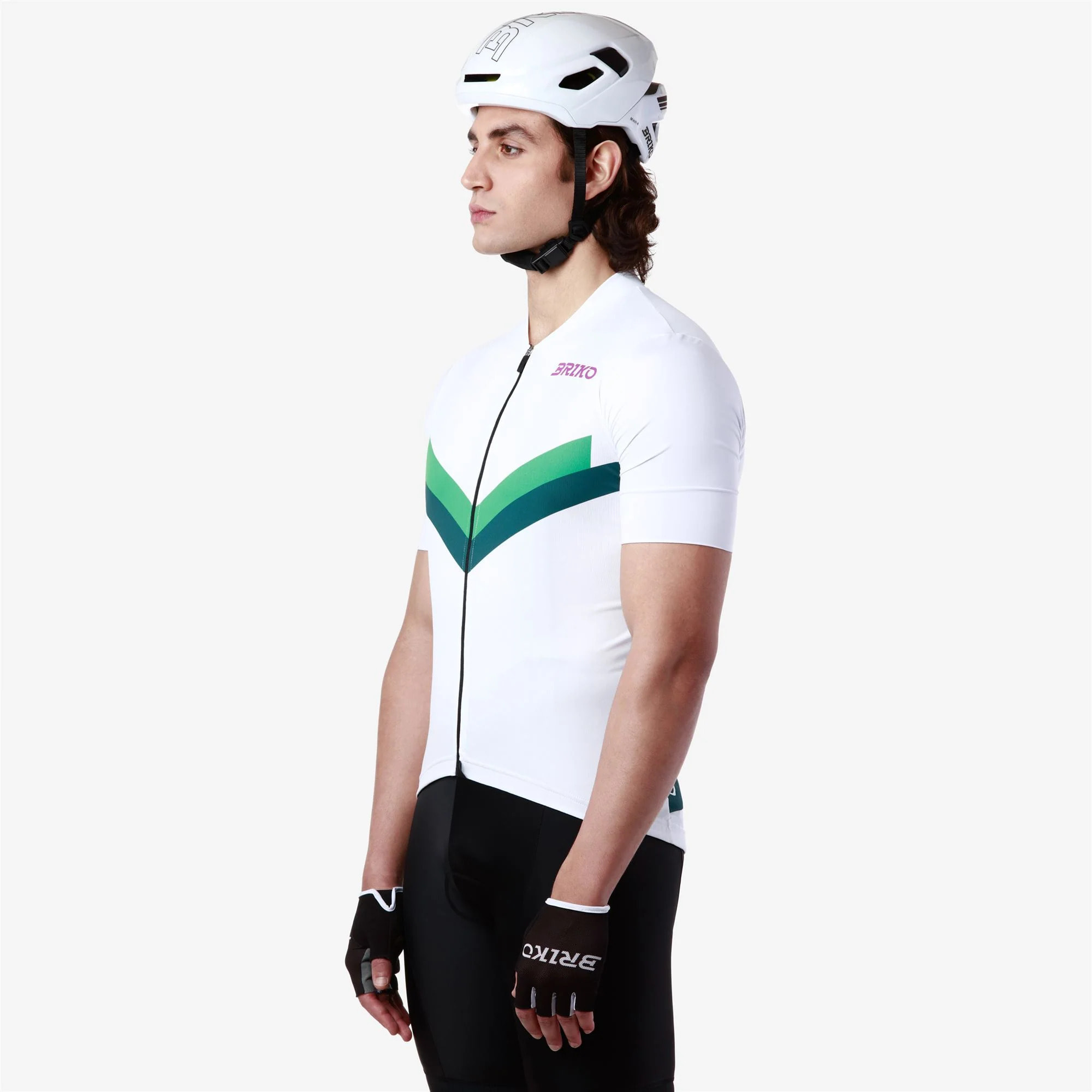 Briko - Maglie gioco, Uomo, Bianco - MAZE STRIPE JERSEY