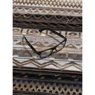 Tapis peau de vache kilim fait main VINI