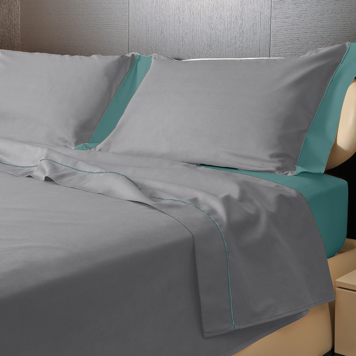 Completo letto Double-Color IPERSAN Grigio/Verde