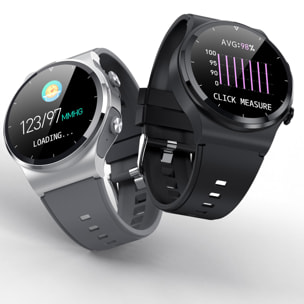 Smartwatch GT69 con cuffie Bluetooth 5.0 TWS integrate. Monitoraggio della pressione sanguigna e dell'ossigeno; modalità multisport.