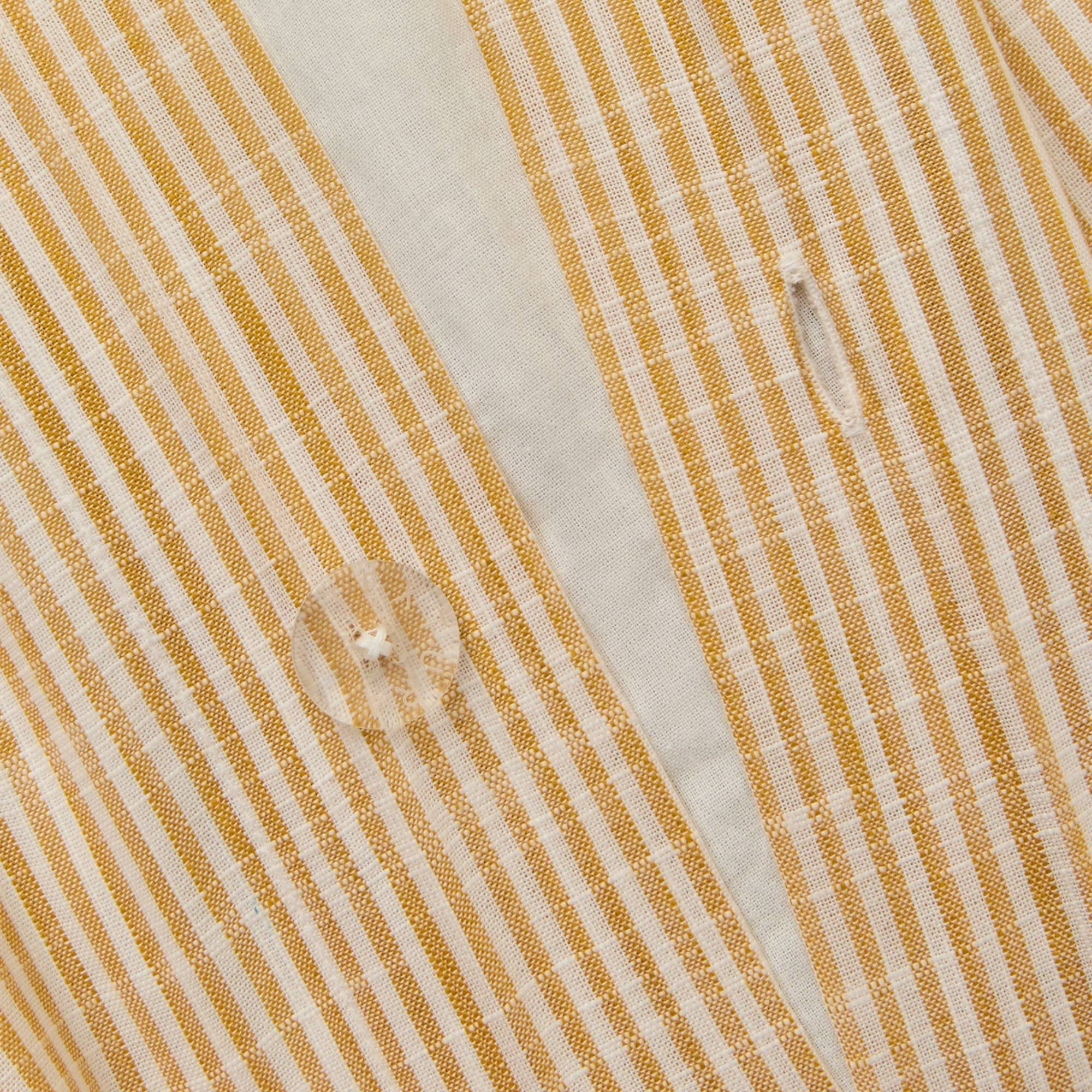 Funda nórdica algodón rayas efecto lino Felinas color amarillo