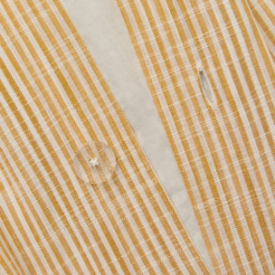 Funda nórdica algodón rayas efecto lino Felinas color amarillo