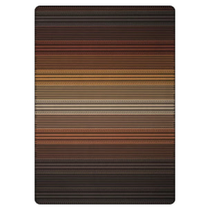 Plaid coton mélangé 415 g/m² motif jacquard orange noir Bambous ocre