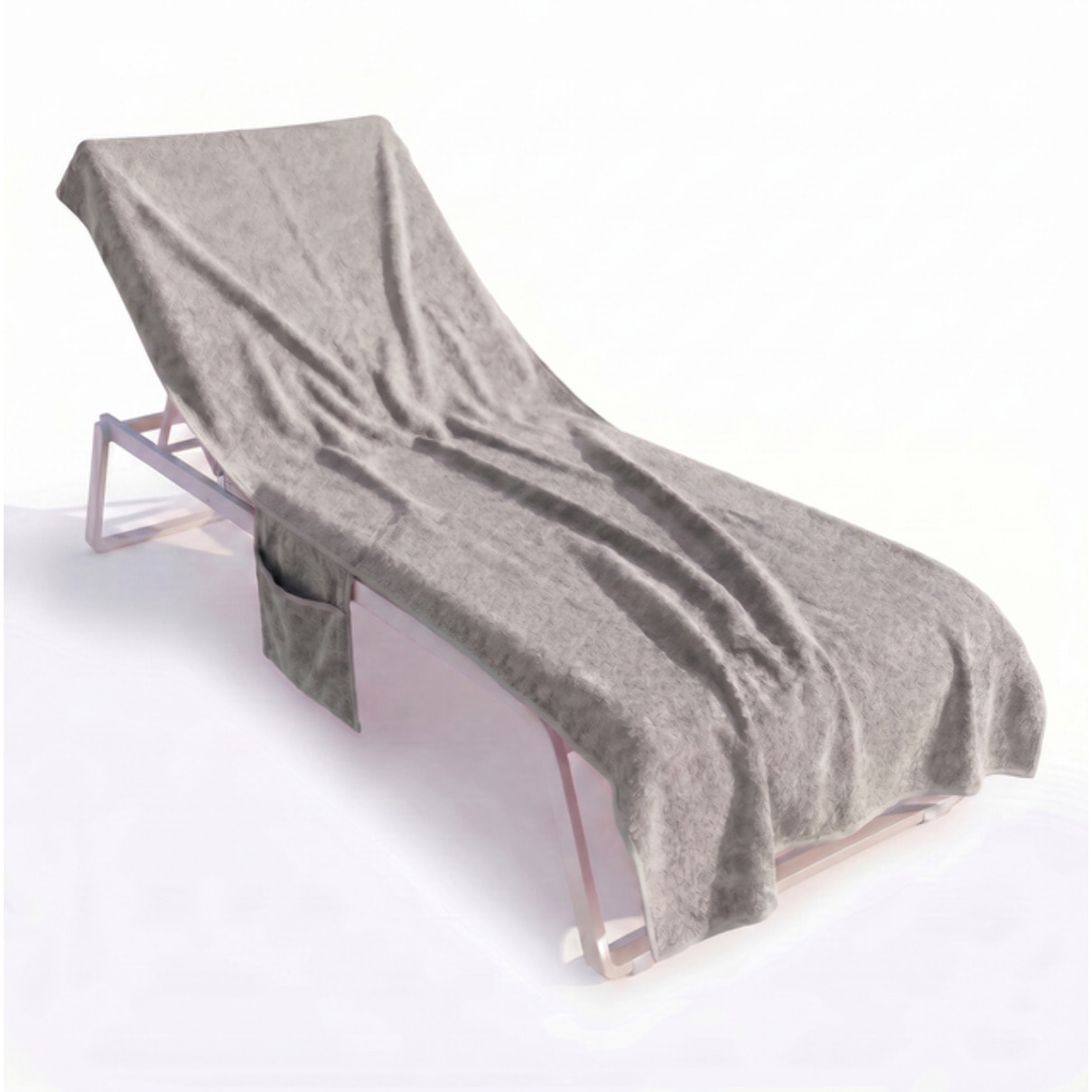Telo mare grande in spugna 100% cotone 75x190 cm con tasche e bottoni, asciugamano lettino morbido e super assorbente, asciugatura rapida, fissaggio stabile, ideale per spiaggia piscina e spa, resistente e pratico per uso estivo