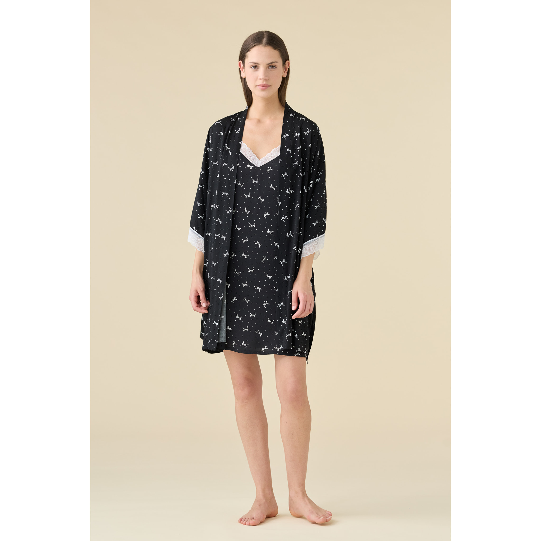 Vestaglia kimono donna estiva in viscosa articolo cherie. Noidinotte