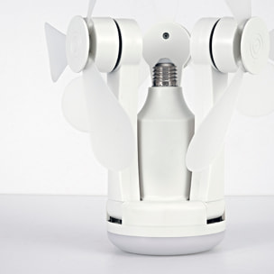 Ventilador triple de techo FS-WRJ-R680 de 68 cm. Adaptador E27, 3 velocidades y luz LED regulable de 16 W. Incluye mando a distancia.