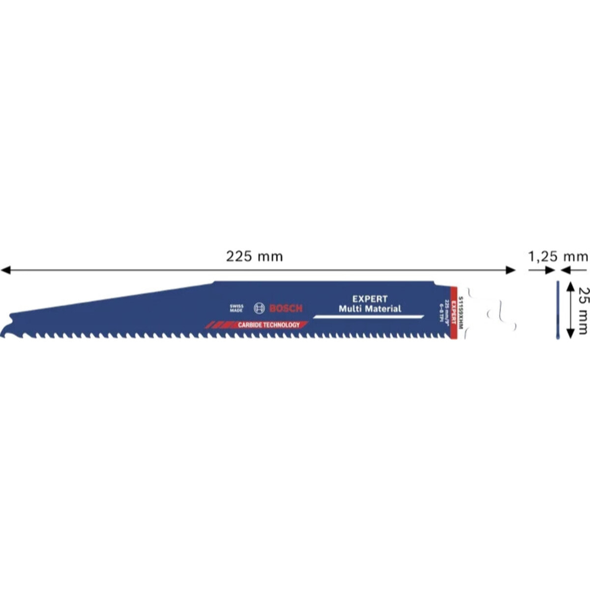 Lame scie sabre 225mm EXPERT Multi Material S1159XHM - BOSCH - 2608902334