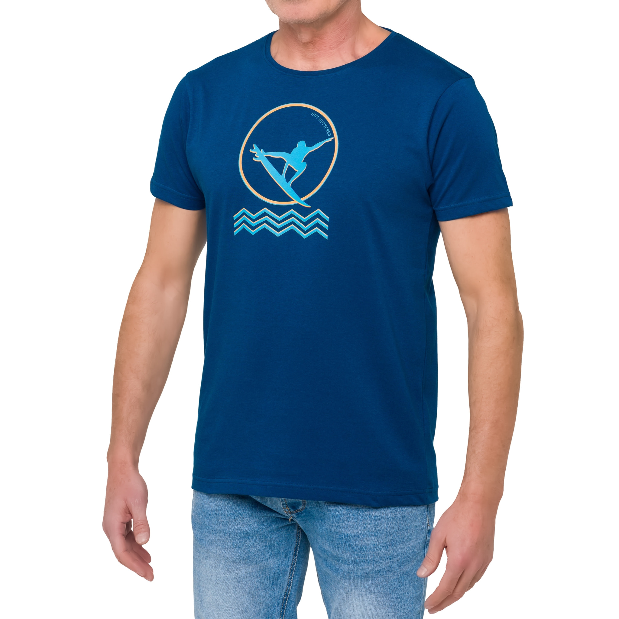 Camiseta de algodón 150 gr Hot Buttered Groove azul