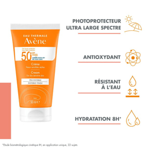 Crème SPF 50+ - Protection Solaire Fini Invisible 50 ml