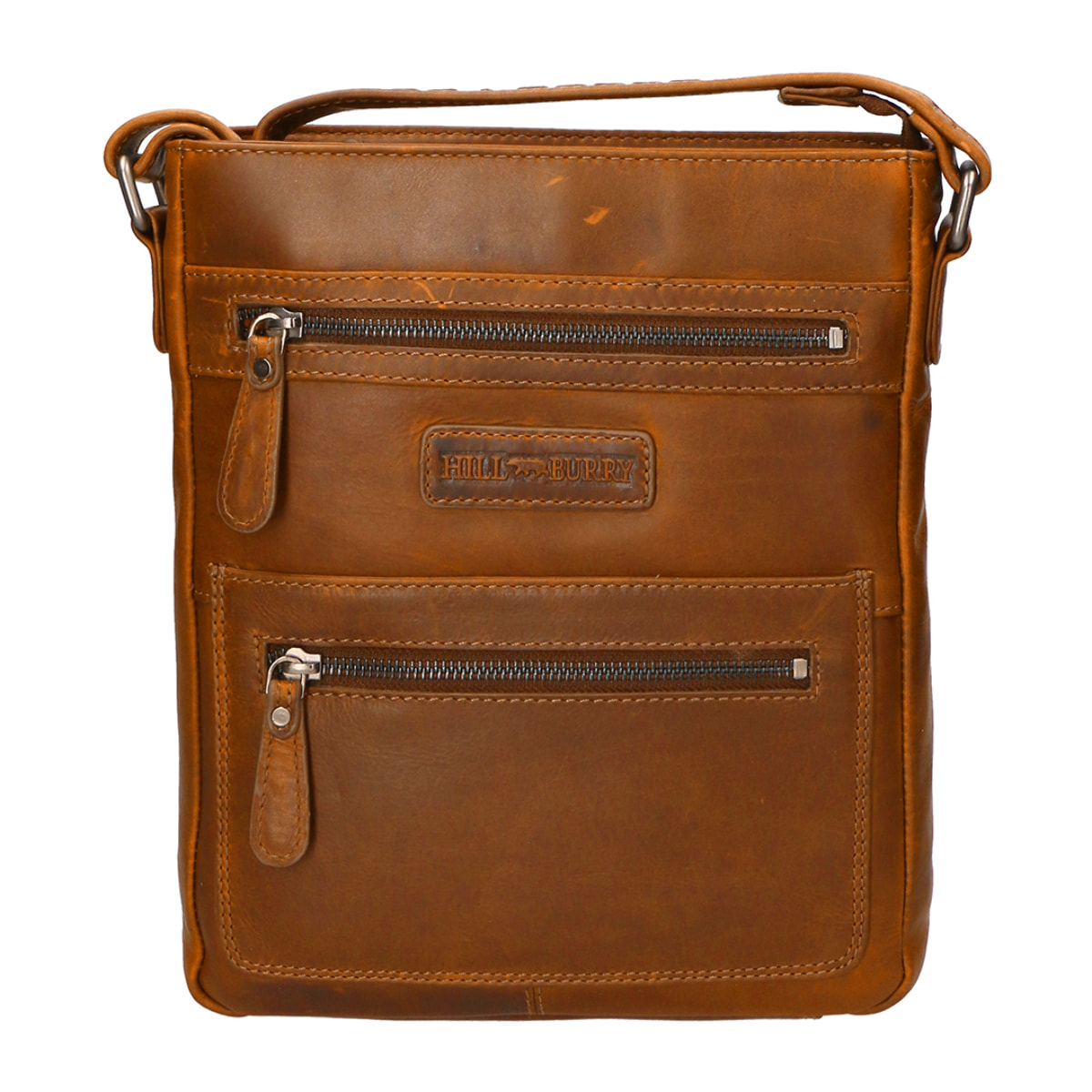 Borsa a tracolla da uomo In Vera pelle Made in Italy 23x29x6 cm