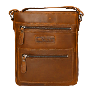 Borsa a tracolla da uomo In Vera pelle Made in Italy 23x29x6 cm