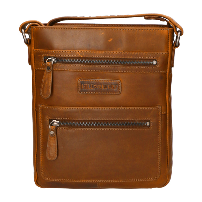 Borsa a tracolla da uomo In Vera pelle Made in Italy 23x29x6 cm