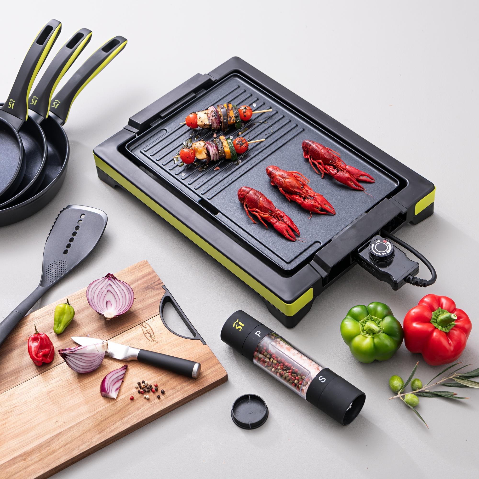 Plancha grill xtra de 2000w de 37x24,5cm antideslizante