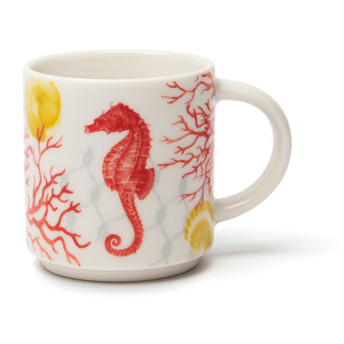 Set 6 Tazzine Caffè Excelsa – Coral, New Bone China Multicolore