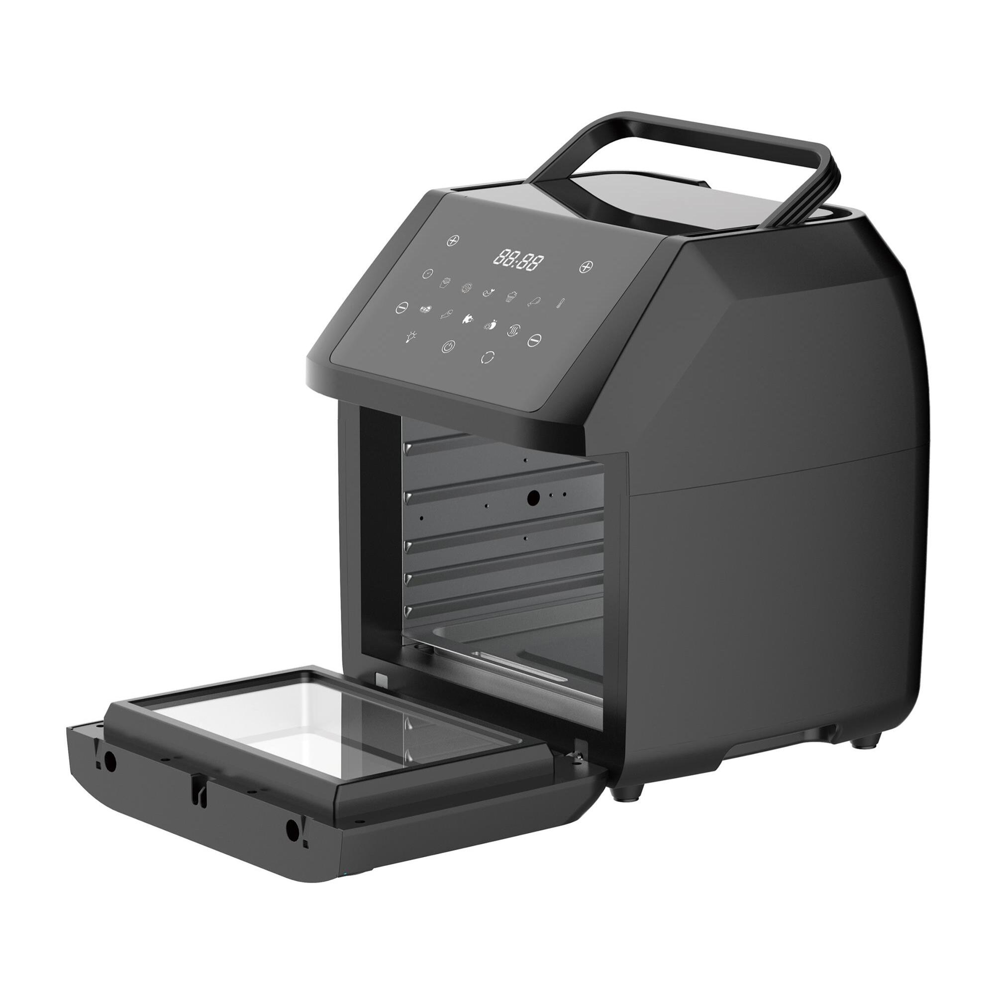 Freidora de aire sin aceite y horno rocket de 11 l y 1800w pantalla led táctil temperatura regulable 80-200ºc masterpro