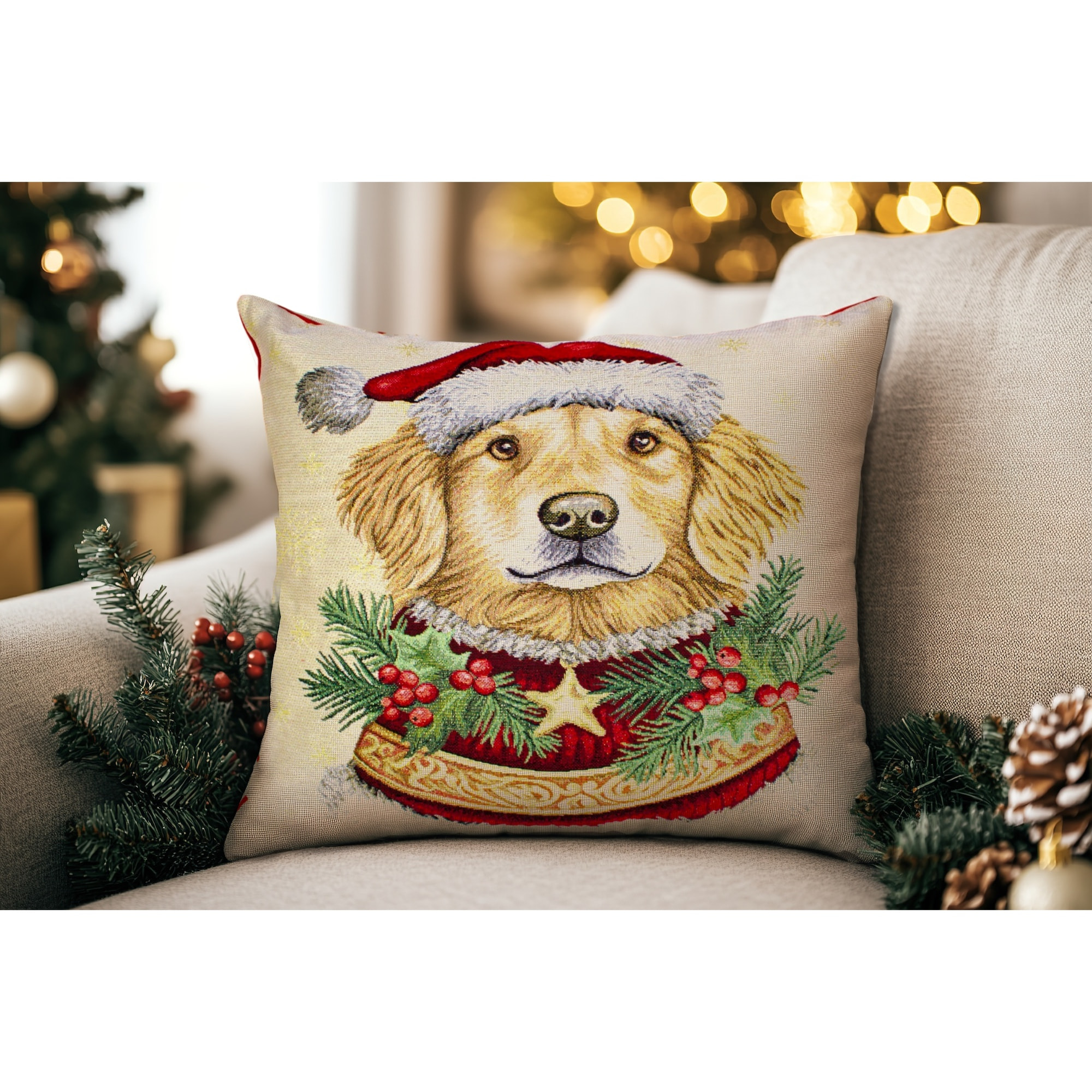 COPPIA CUSCINI ARREDO JACQUARD SFODERABILI 43X43 CM DISEGNO ARGO