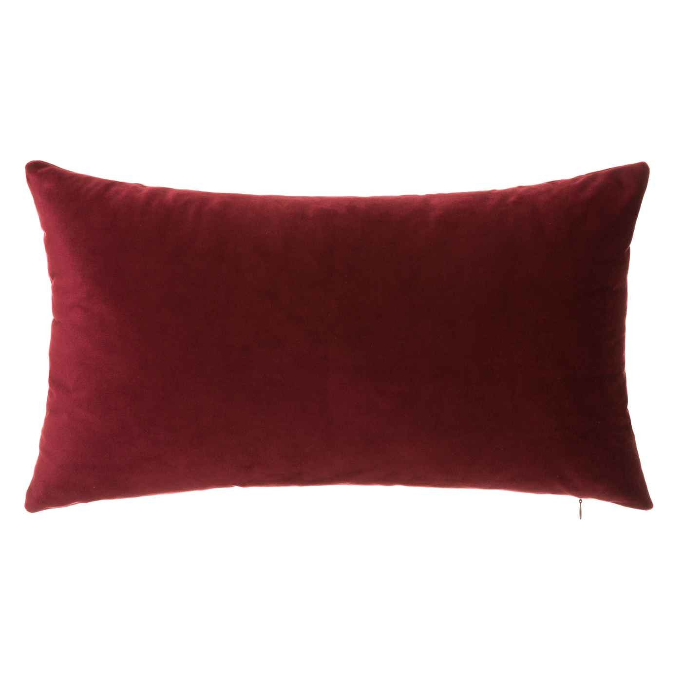 Coussin pipra velours bordeaux