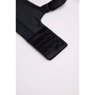 Reggiseno sportivo ad alto sostegno con spalline regolabili in nero