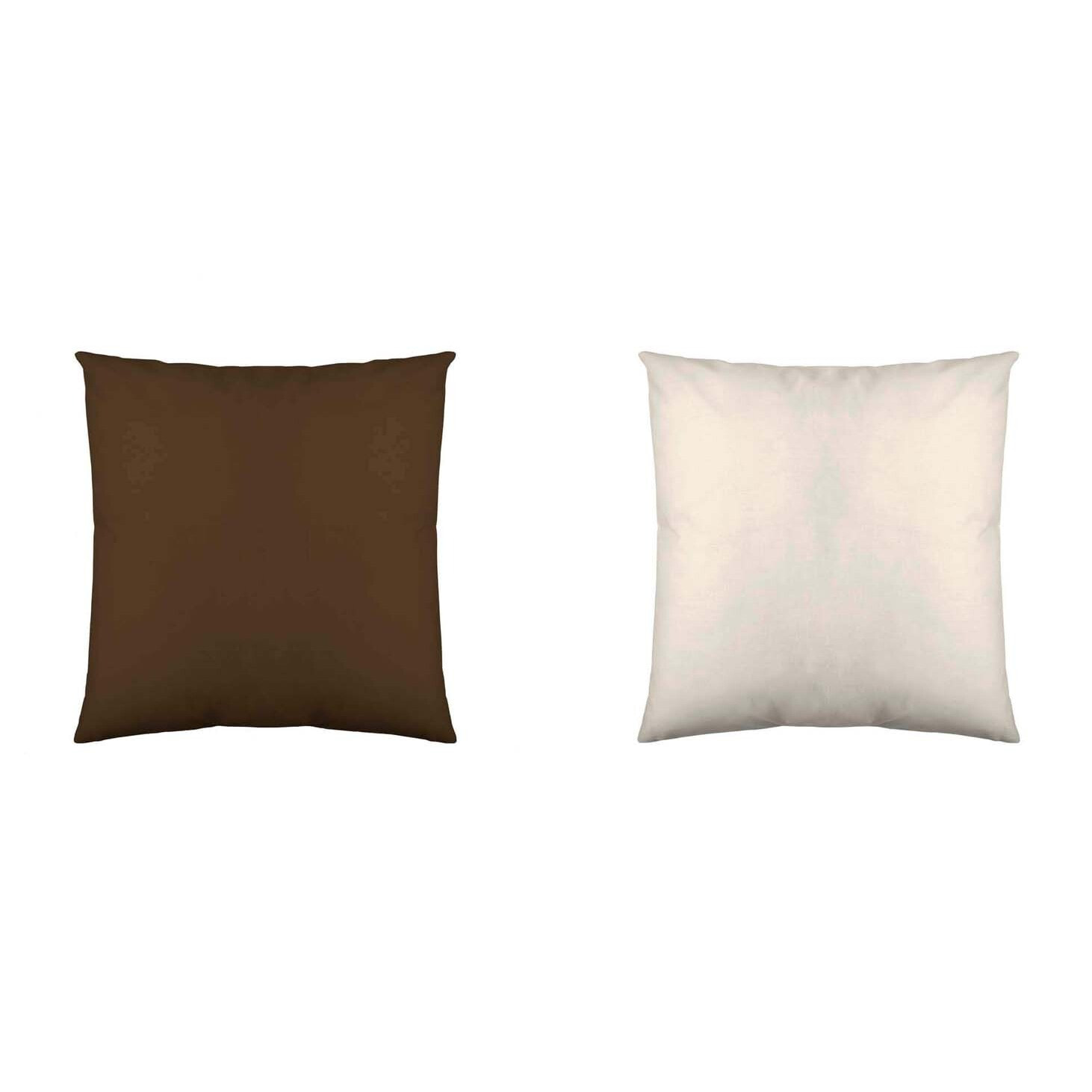 Icehome - Funda de Cojín Estampado - Con Cremallera - Sin relleno - 100% Microfibra - Marrón/Vainilla