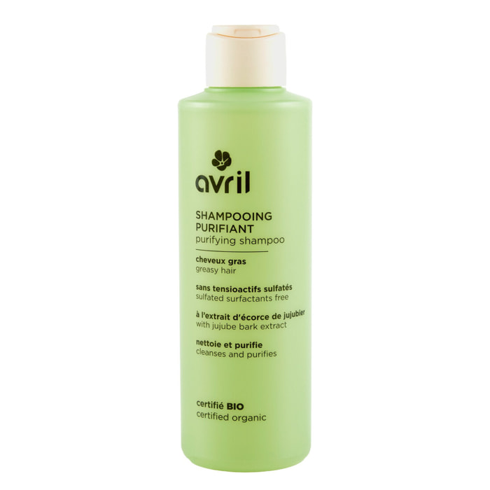 Shampooing Purifiant - Cheveux Gras - 250ml Certifié Bio - Shampooing Purifiant pourCheveux Gras Certifié Bio