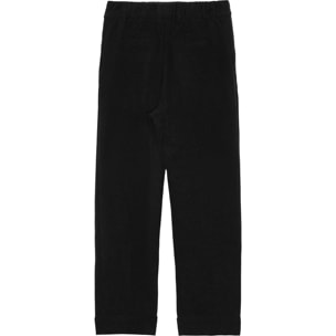 Pantalone con risvolto effetto velluto