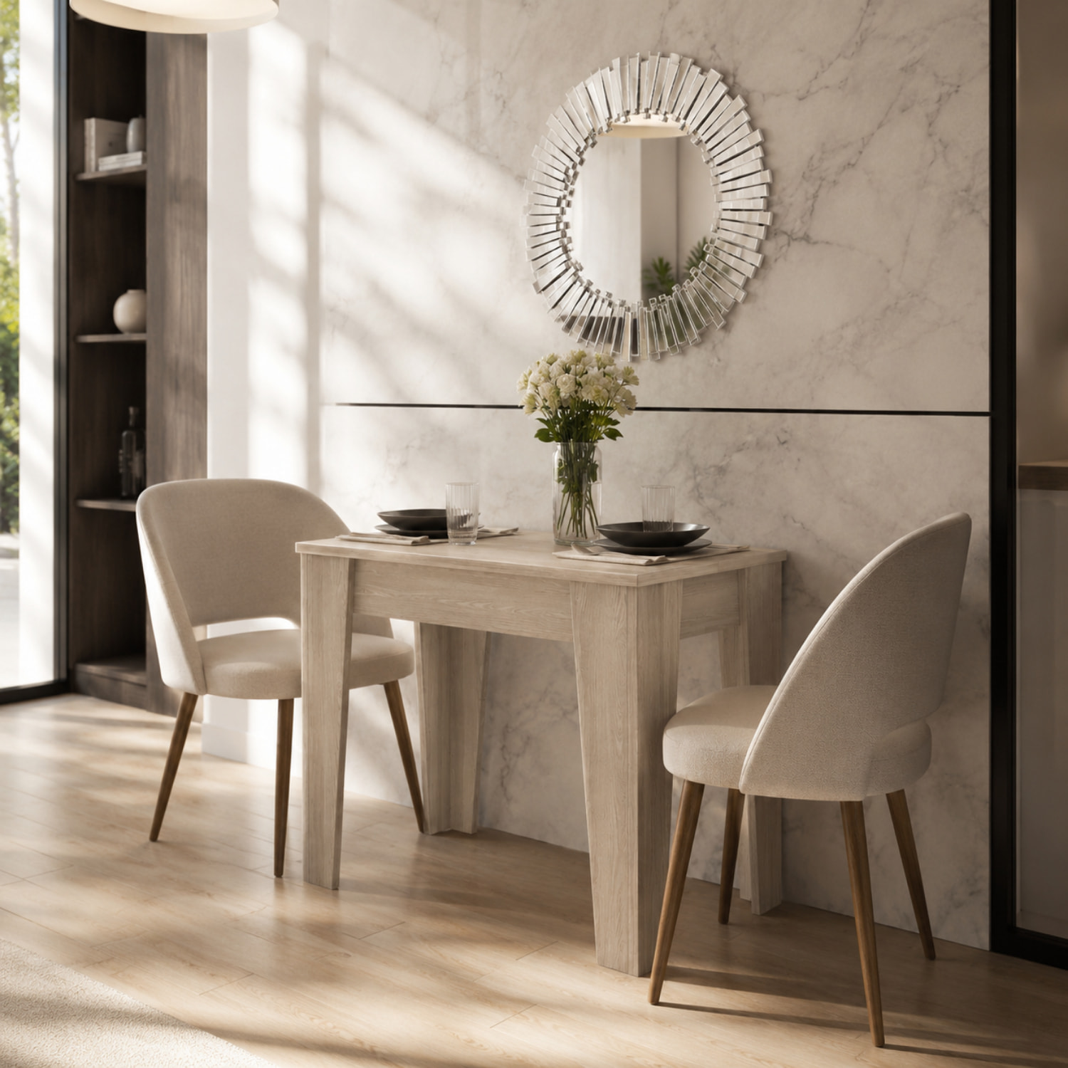 Consolle Allungabile Moderna Tavolo Estensibile Da 54 A 306 cm 6 Allunghe 14 posti Salvaspazio Design Soggiorno Salotto Cucina Ingresso Rovere