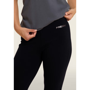 Leggings flare in felpa elasticizzata