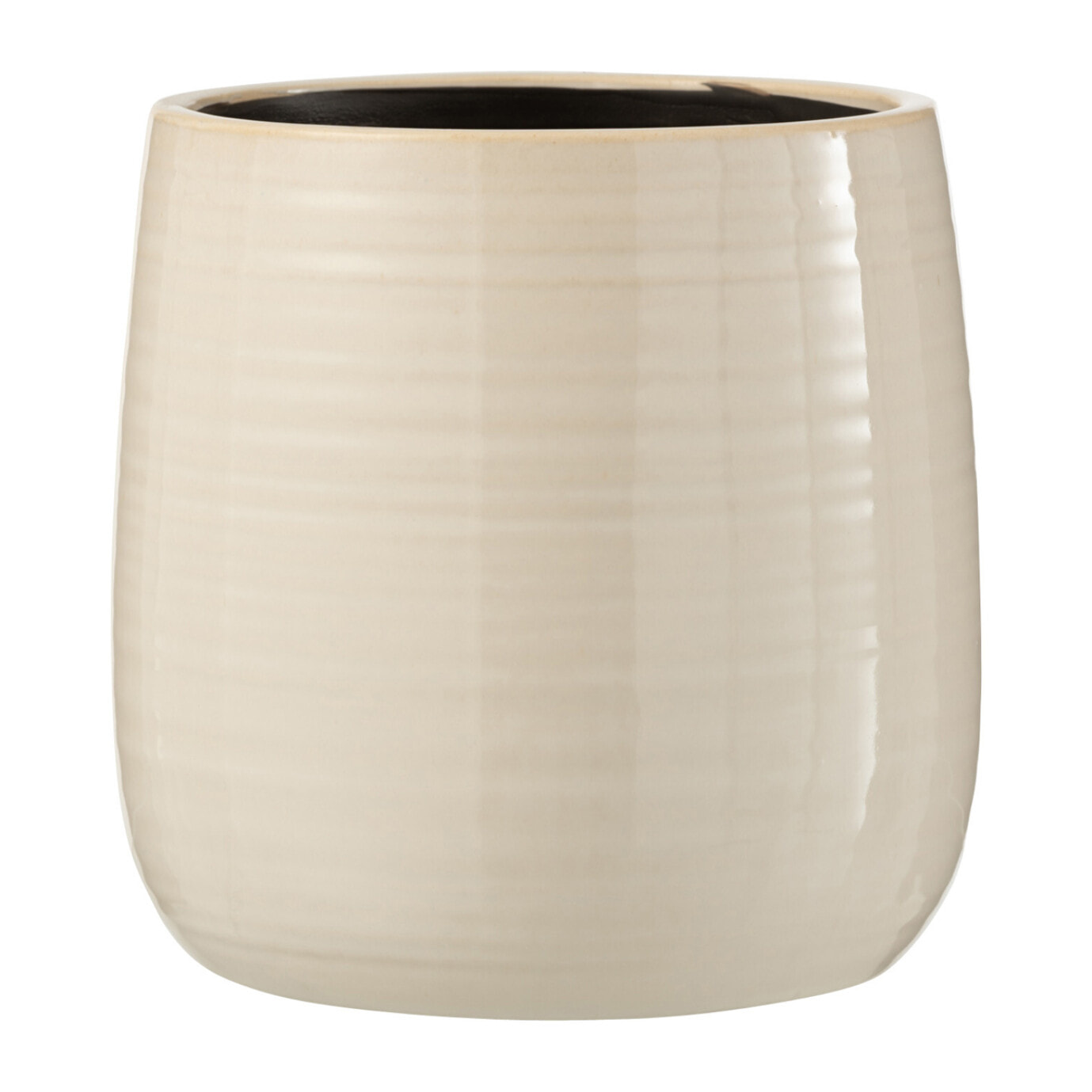 J-Line cache-pot Uni - céramique - blanc - large -  Ø 16.5 cm