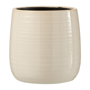 J-Line cache-pot Uni - céramique - blanc - large -  Ø 16.5 cm