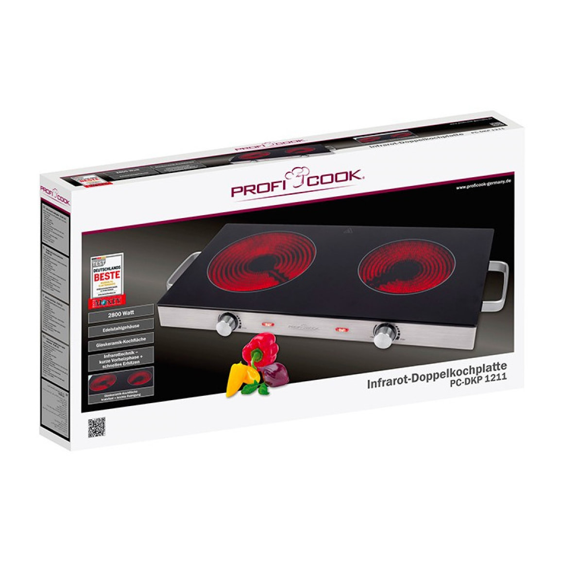 Double plaques de cuisson infra Proficook PC-DKP 1211