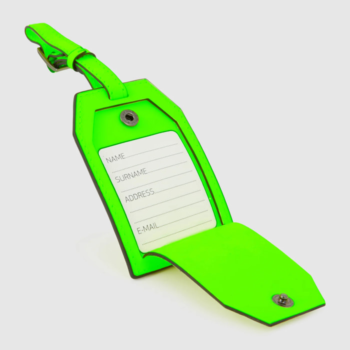 Piquadro Address Tag personalizzabile in pelle