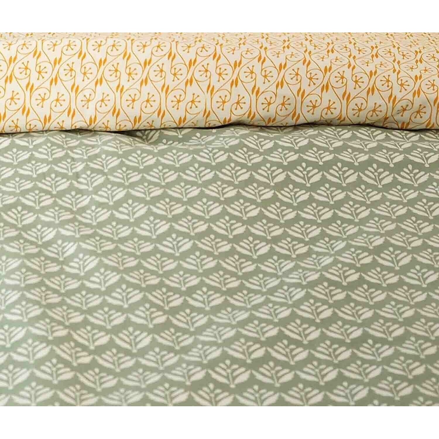 Parure Housse De Couette 3pcs 100% Satin De Coton Bio 78fils Orient