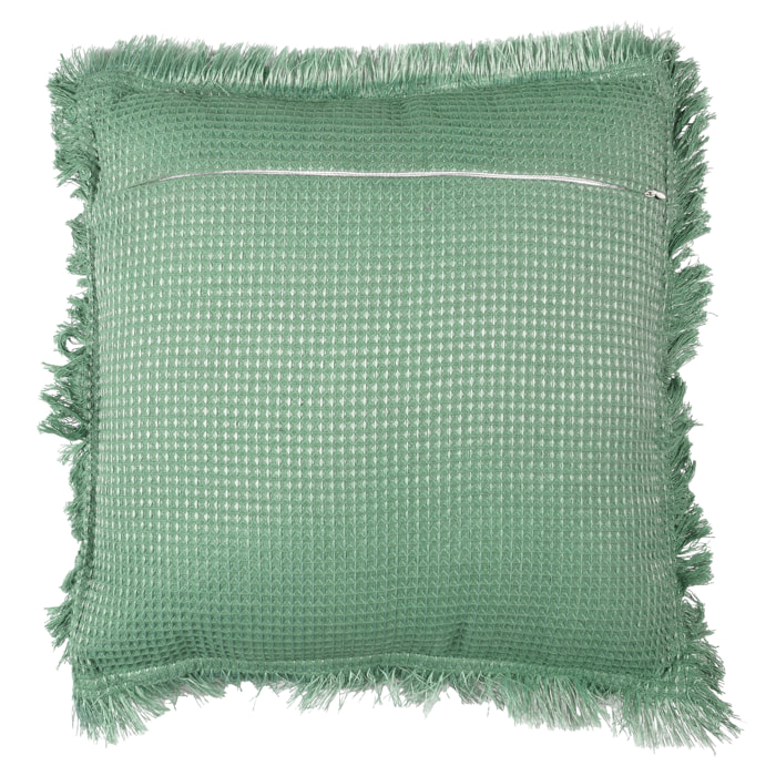 Coussin Gaufre Vert Sauge 40x40cm