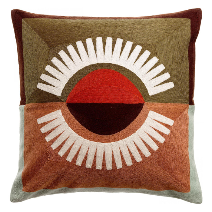 Coussin brodé Eol