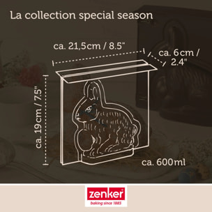 Ensemble de moule lapin de Pâques 3D et 5 emporte-pièces lapin Zenker Pâques