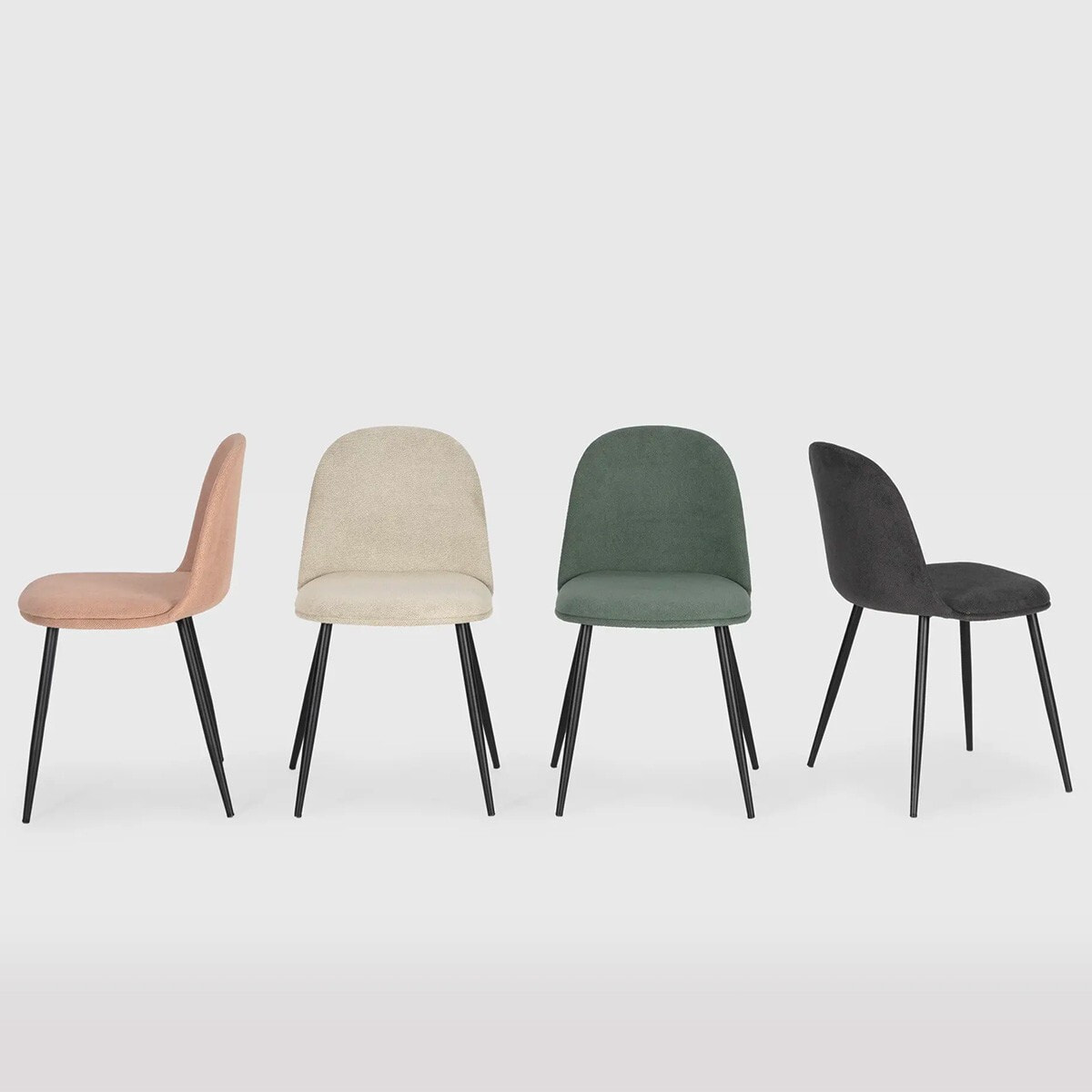 Lot de 4 chaises en tissu - HAVEN