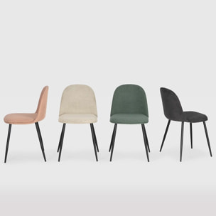 Lot de 4 chaises en tissu - HAVEN