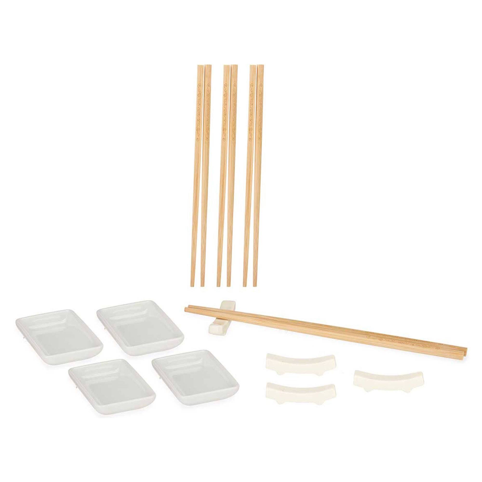 Set sushi blanco 12 piezas colección kinvara