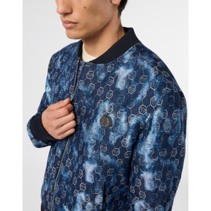 PHILIPP PLEIN Jacquard Denim Bomber Monogram