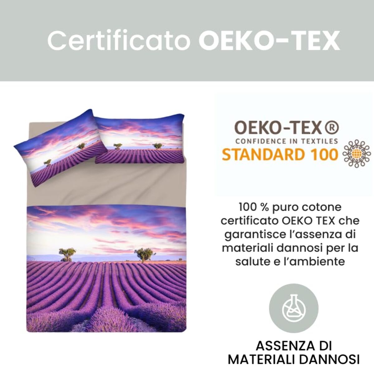 INTRECCI Set Lenzuola Matrimoniali in Cotone, Stampa Alta Qualità, Lenzuolo Sotto + Lenzuolo Sopra + 2 Federe, Comfort, Morbidezza, per Pelli Sensibili, non Stringe in Lavatrice. Fantasia: Provence