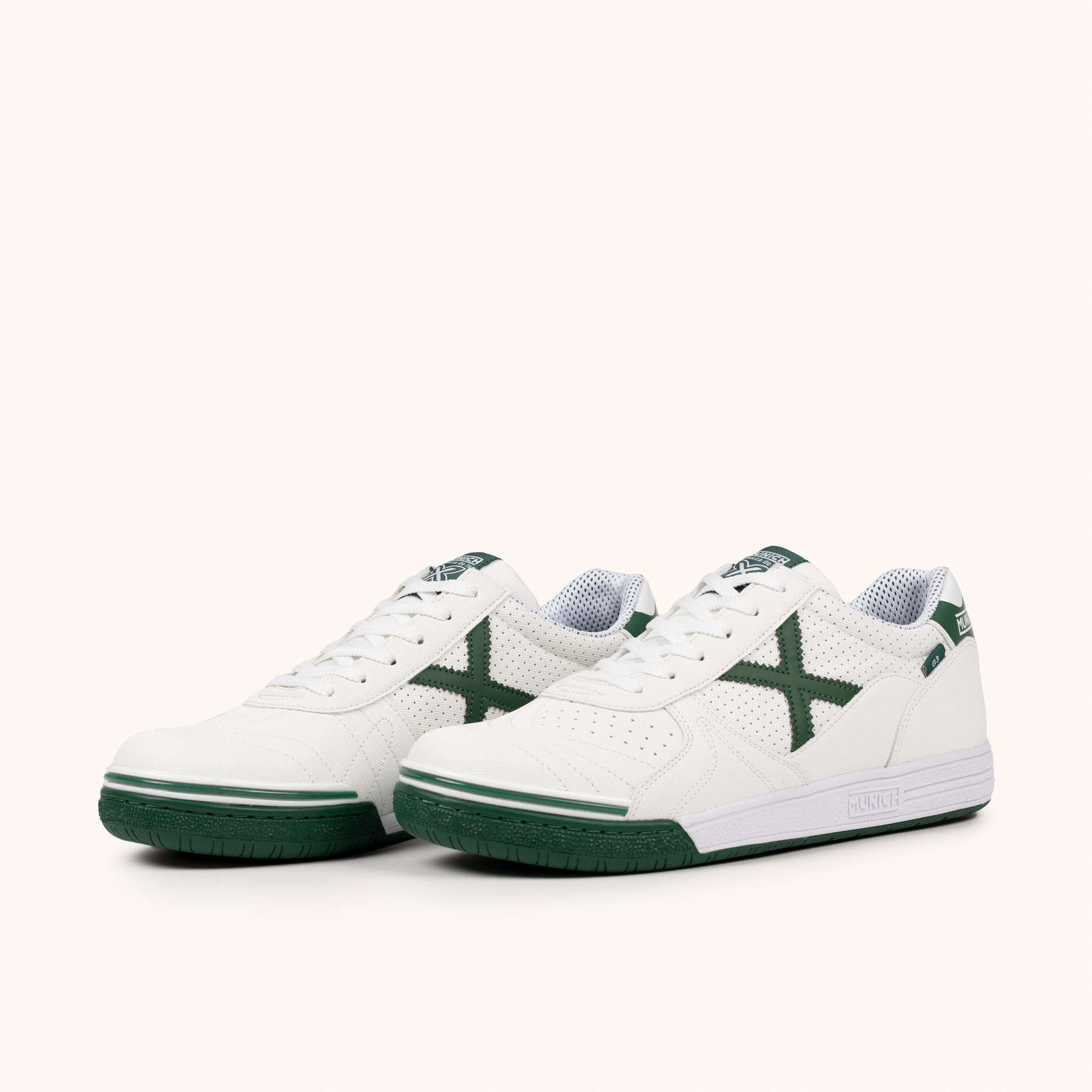 MUNICH G-3 450 Zapatillas de Fútbol Sala con Amortiguación X-Lite Blanco y Verde