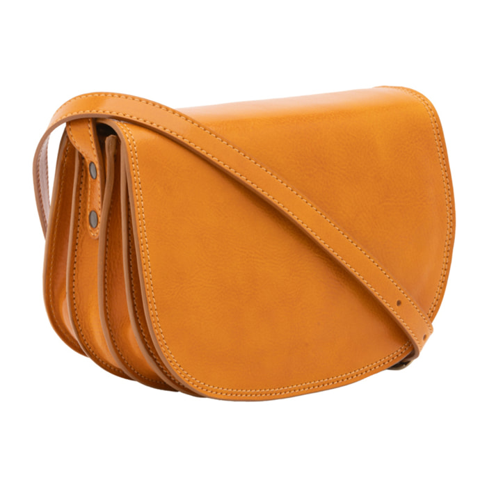 Borsa a tracolla  da donna In Vera pelle Made in Italy 24x17x11 cm