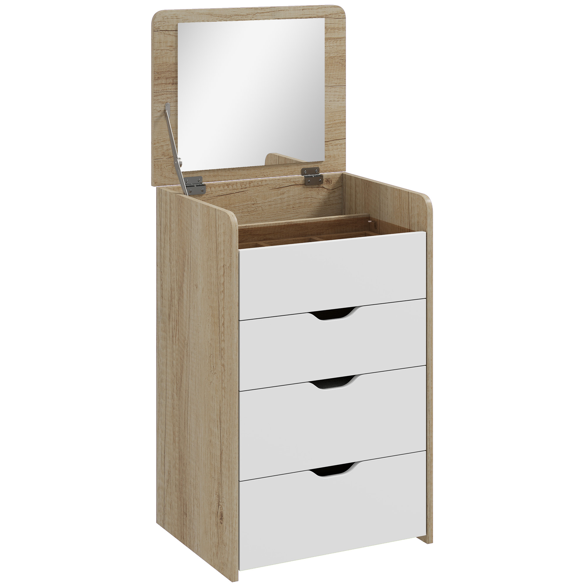 Coiffeuse chevet bureau d'appoint avec tabouret 3 en 1 multi-rangement