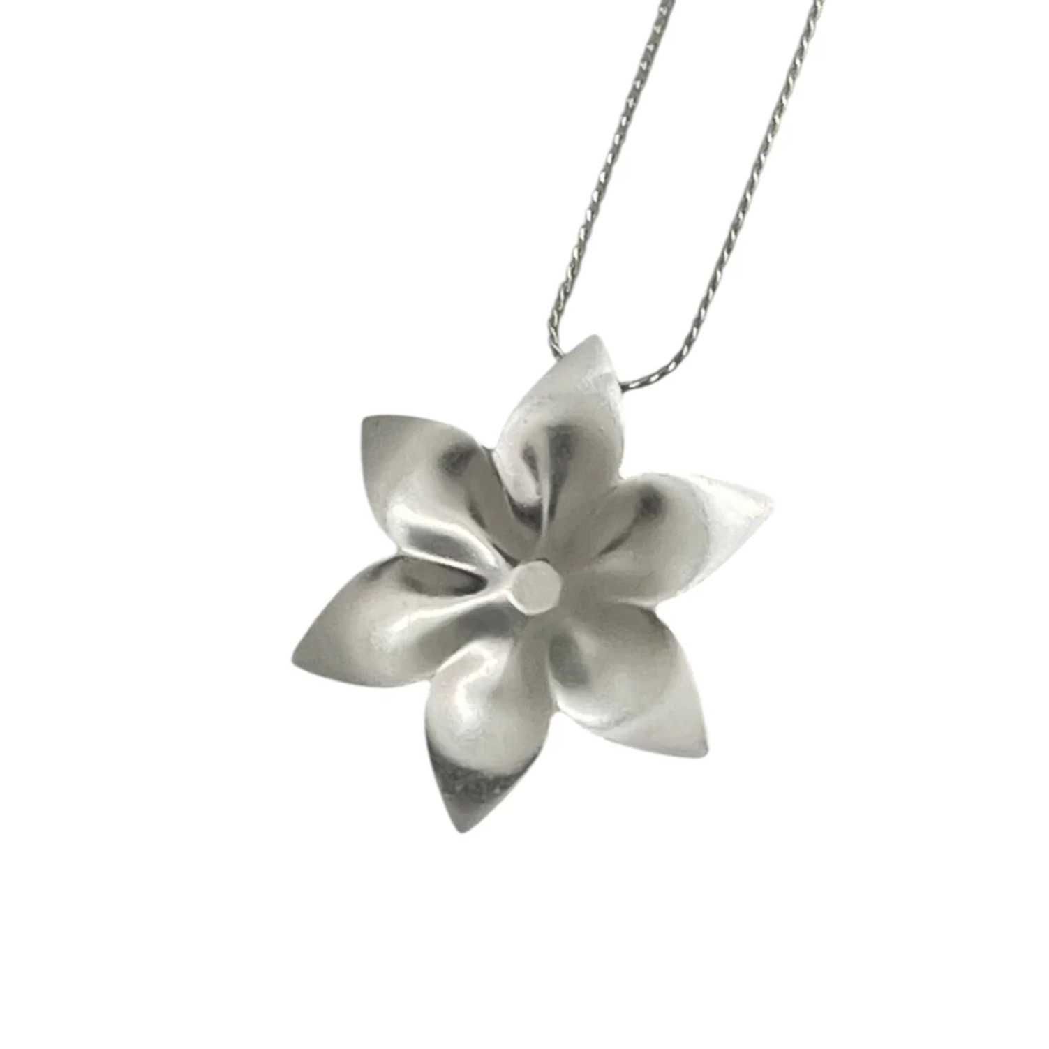 Gargantilla latón flor margarita colgante cadena plata 10µ