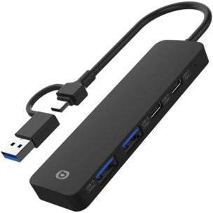 Hub USB C ESSENTIELB 4 en 1 USB C Noir  - Vr