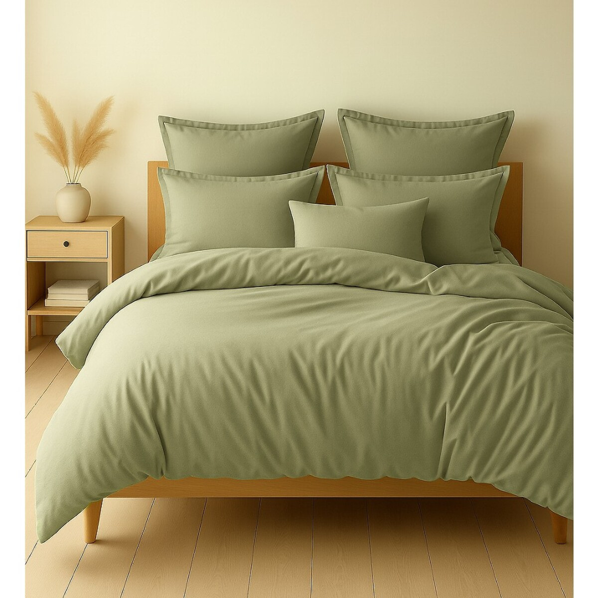 Drap housse coton verveine